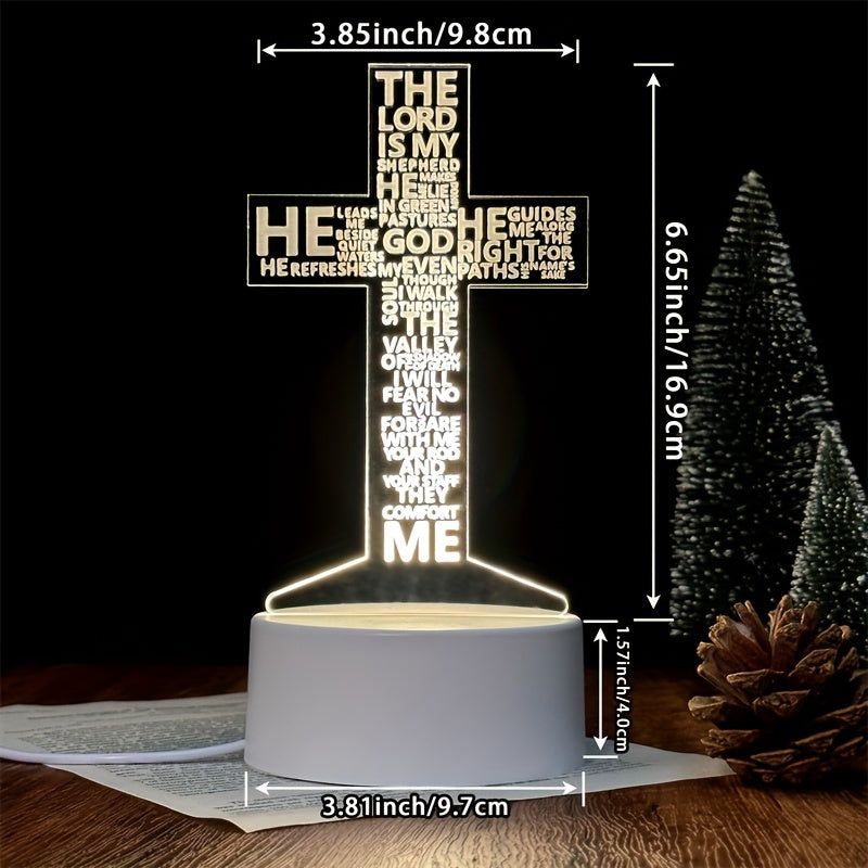 Rynx | CrossLight - 3D LED Night Light Acrylic USB-powered