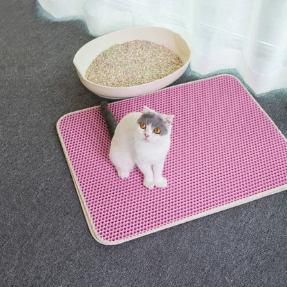 Rynx | Foldable Waterproof Cat Litter Mat – Double Layer EVA Litter Trap