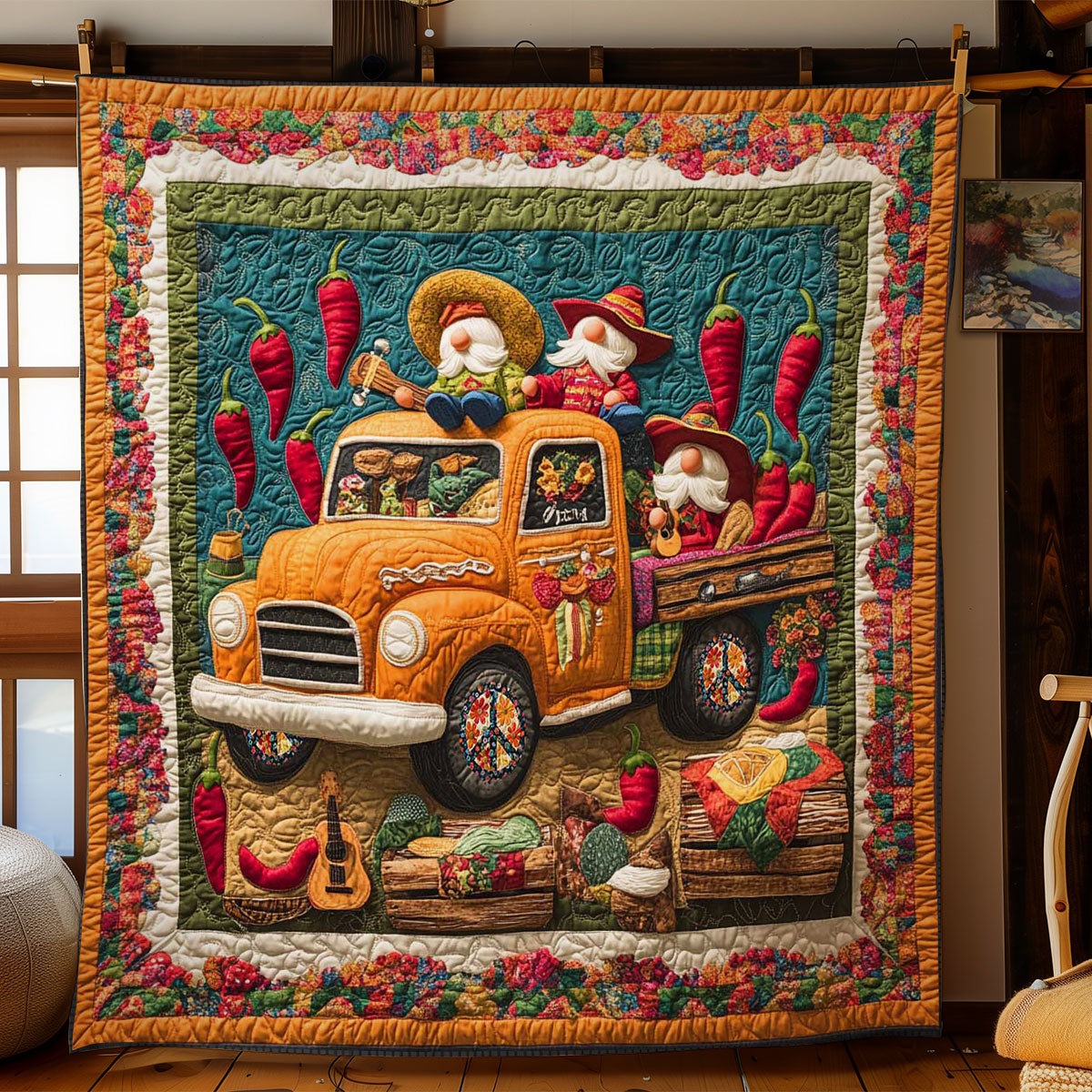 Rynx | Orange Gnome Ride Quilt