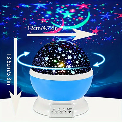 Rynx | StarGlow - LED Star Projector Night Light with Adjustable Colors and USB Power