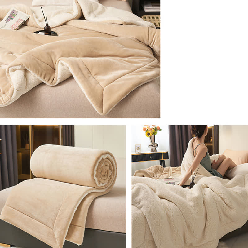 Rynx | Solid thick double-sided velvet cube blanket