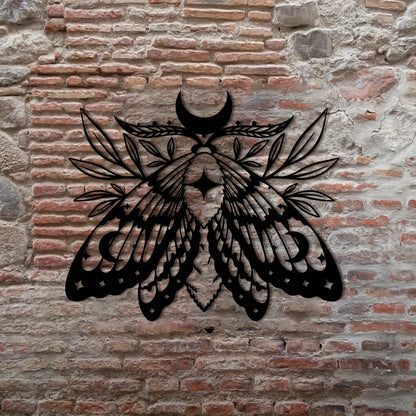 Rynx | LunaMoth - Bohemian Metal Wall Art