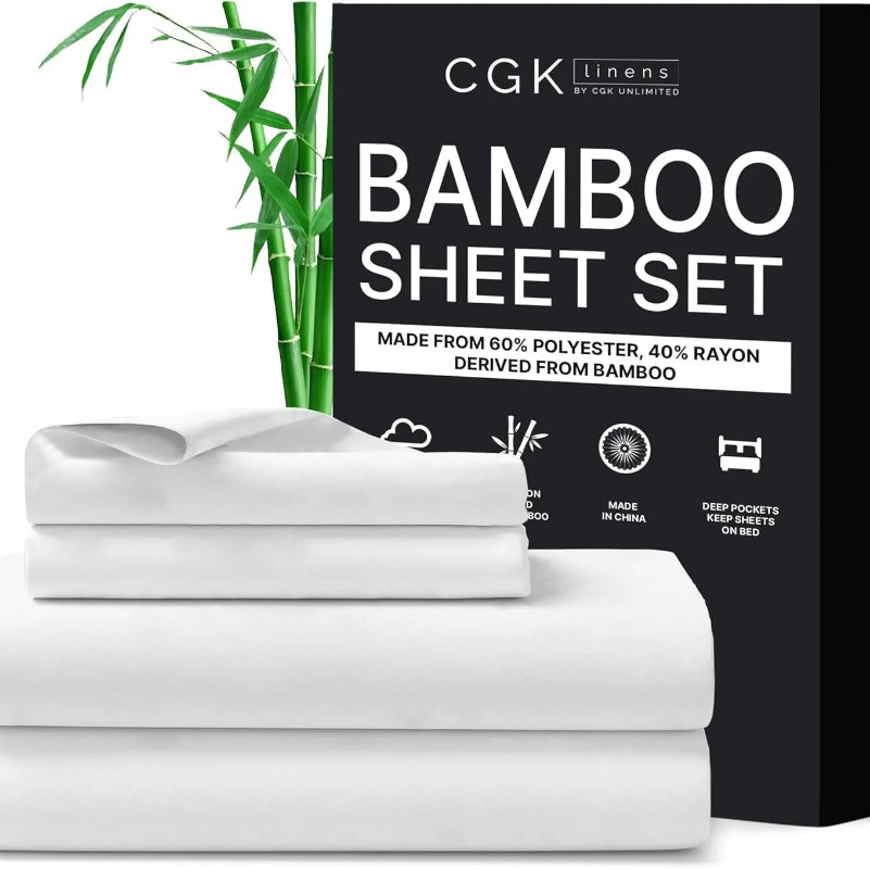 Rynx | 4-piece deep pocket cooling bedding set in bamboo rayon