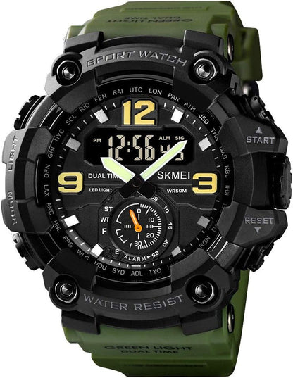 Rynx | Men's multifunctional large face sports watch, waterproof shockproof camouflage series