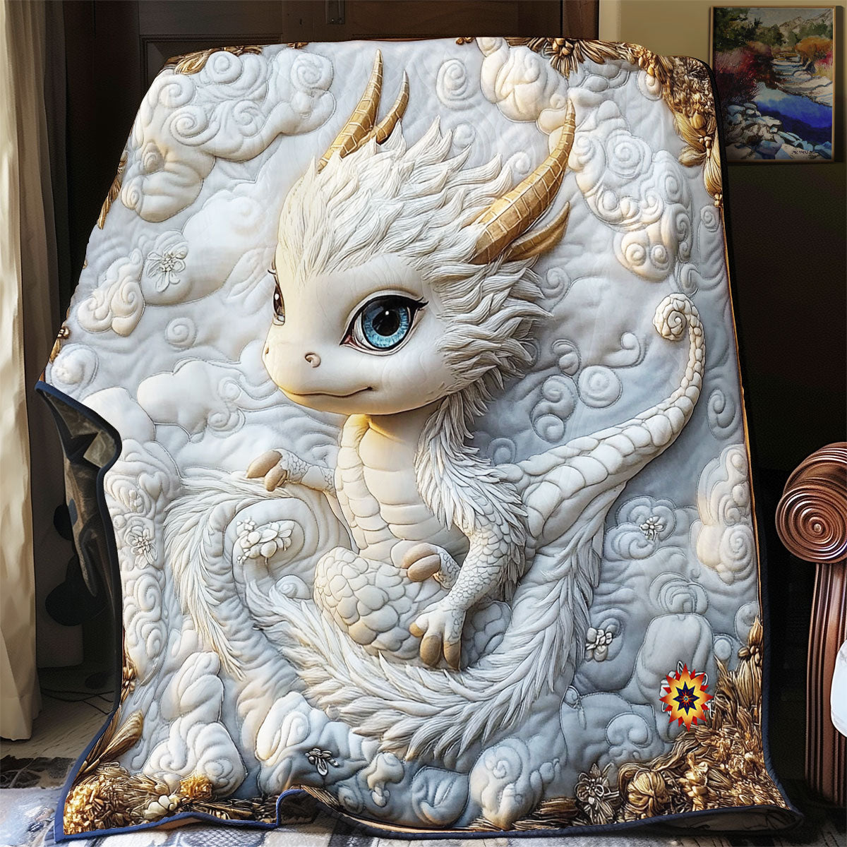 Rynx | Royal White Dragon Duvet