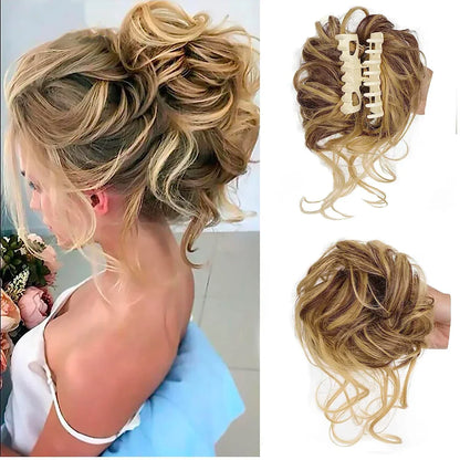RYNX | Curlybun: Instant Curled Bun Hair Clip Brown & Blonde