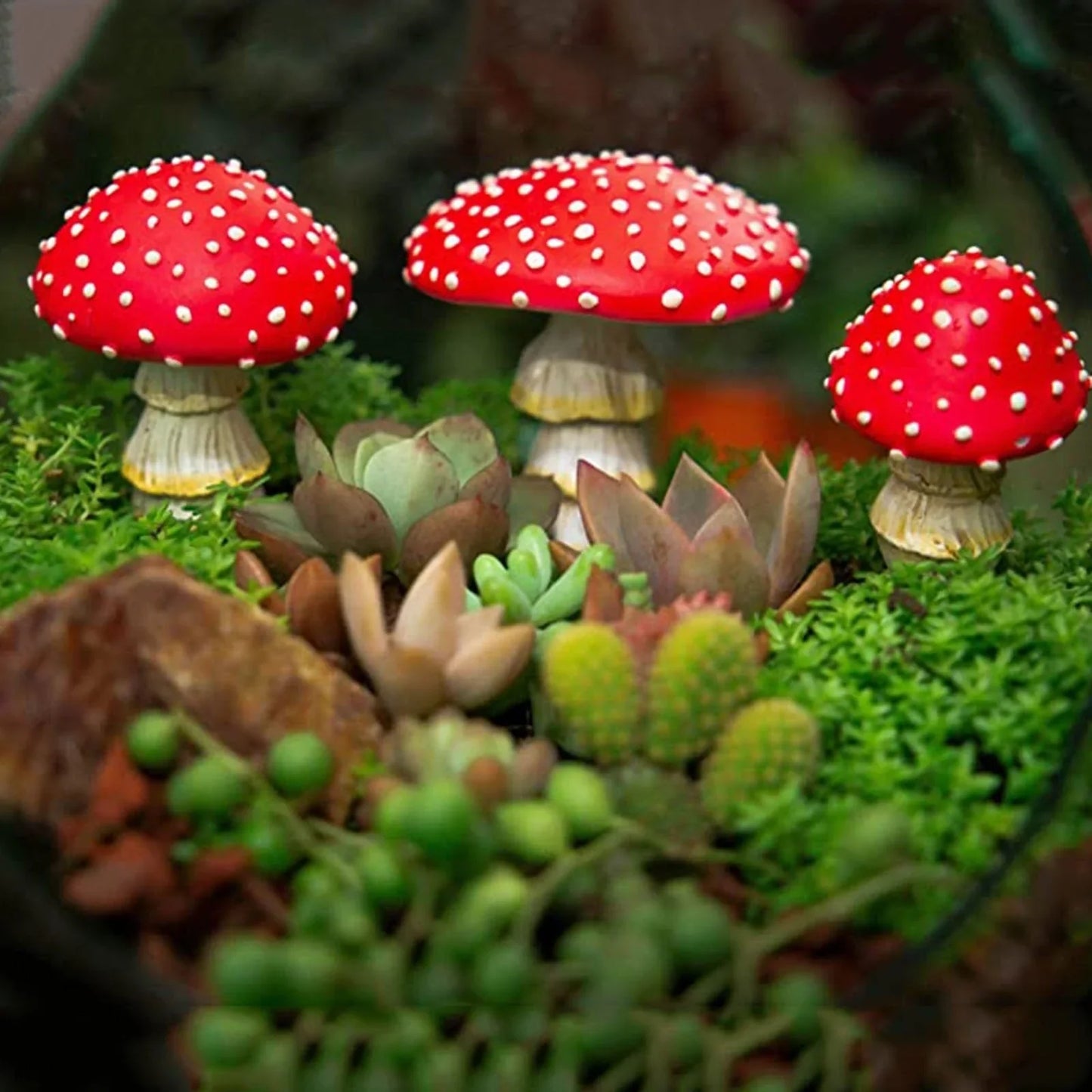 Rynx | 3pcs Fairy Mini Mushroom Solar Lights