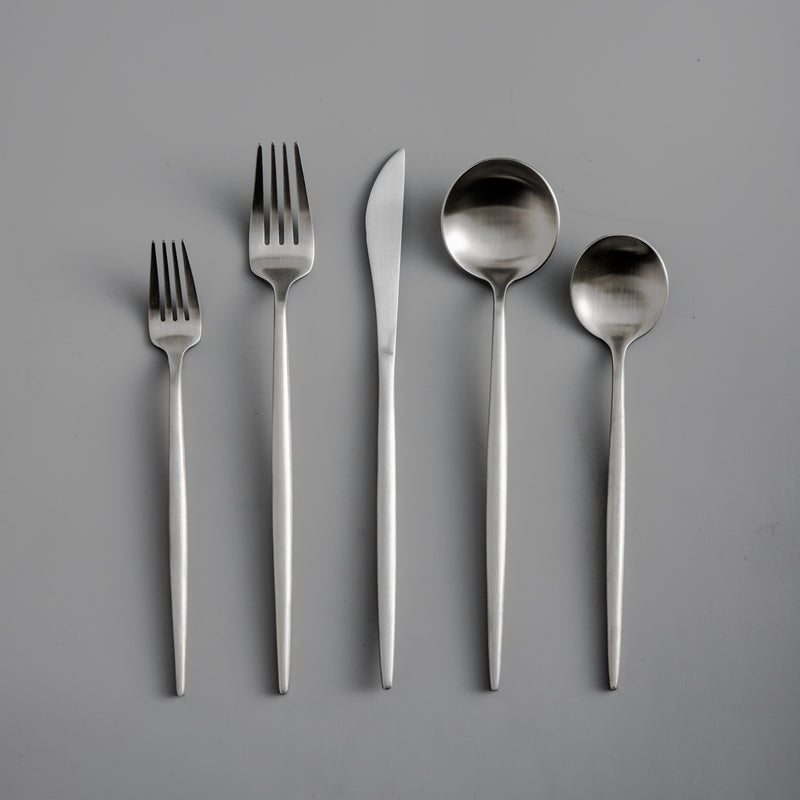 RYNX | Minimalistic Cutlery Mattes Argent Set for 4 people (20 pieces)