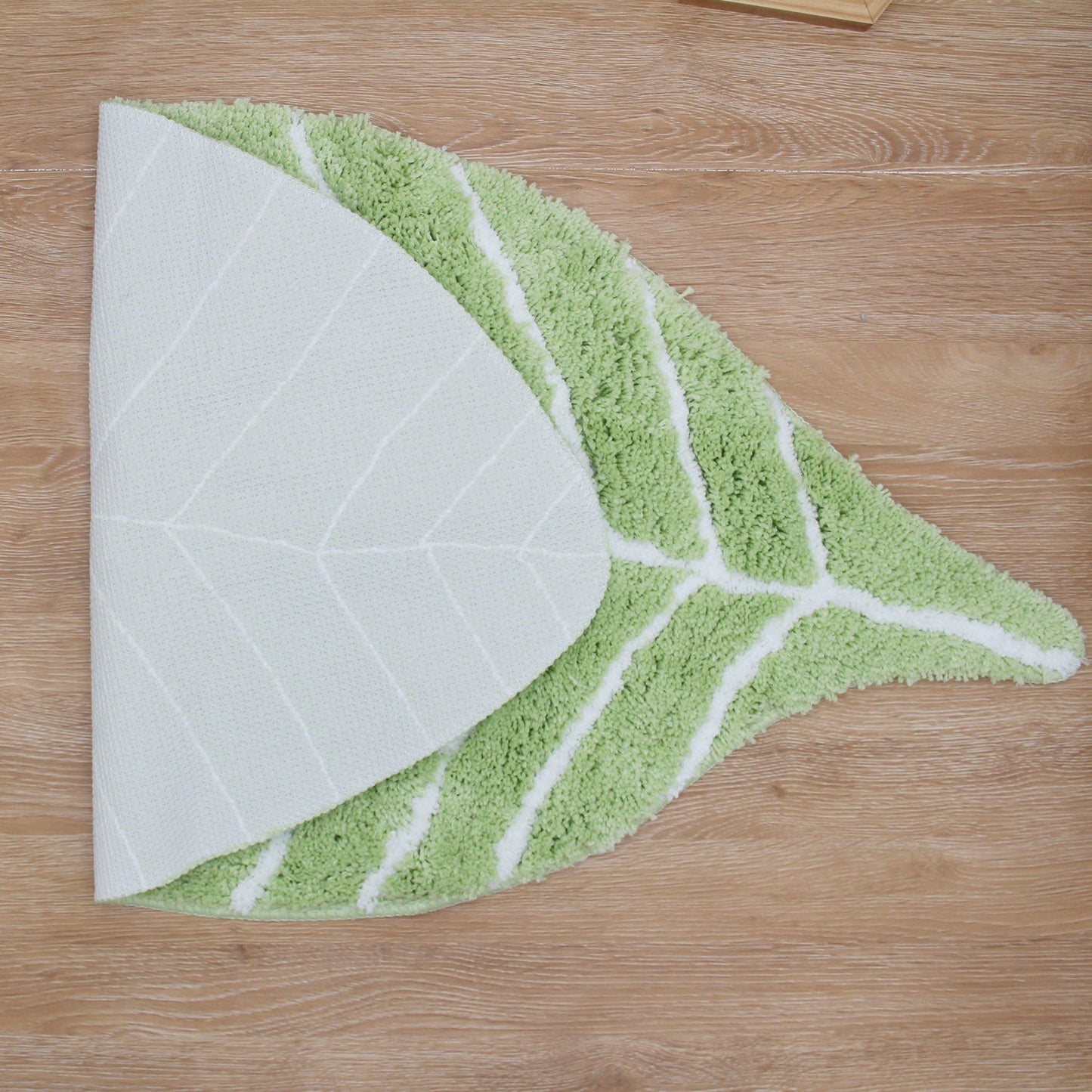 Rynx | Soft Beige Leaves Bathroom Rug, 19.6'' x 37.4'', Floral Non-Slip Bath Mat, Beige Plant Bathroom Rugs, Non-Slip Toilet Mat, Soft, Thick Bathroom Rug, Art Bathroom Mats, Best Bath Rugs, Non-Slip Shower Mat, Toilet Mat