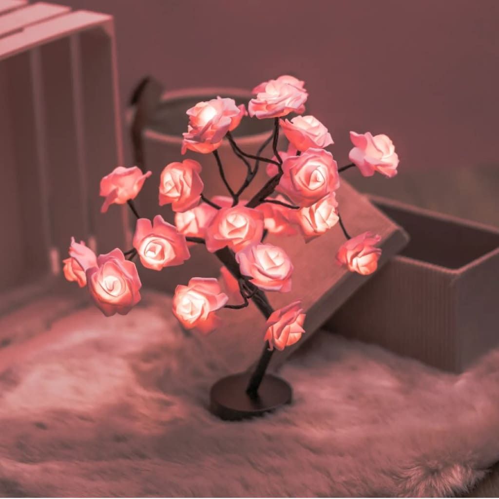 Rynx | Enchanted LED Rose Flower & Christmas Tree Fairy Light Lamp