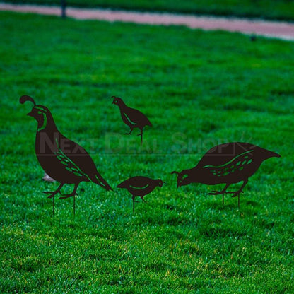 Rynx | 4 pcs - Metal Swallow Family Garden Stake