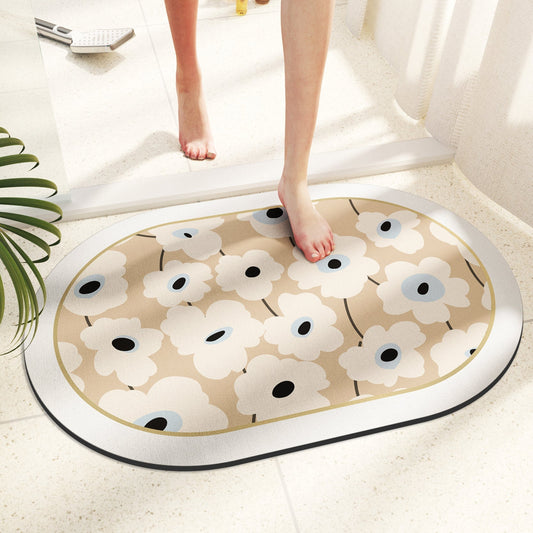Rynx | White Flower Soft Diatomaceous Earth Bath Towel