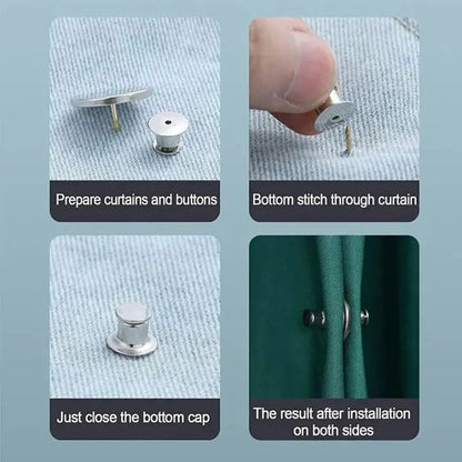 Rynx | 4 Pieces | Magnetic Curtain Clip - Elegant Pleats without Sewing
