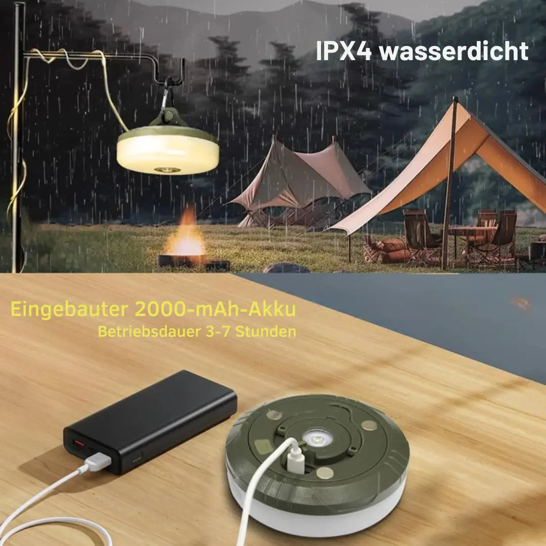 Rynx | 4-in-1 Multifunctional Camping Light – Light, Power & Comfort
