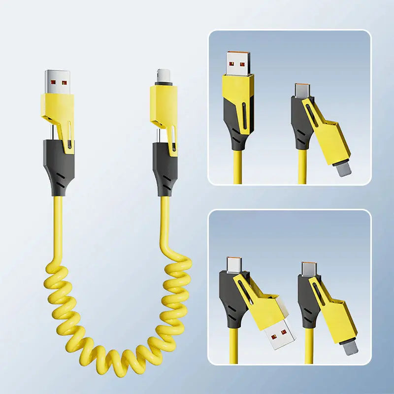 Rynx | 4-in-1 retractable charging cable for ultra-fast charging