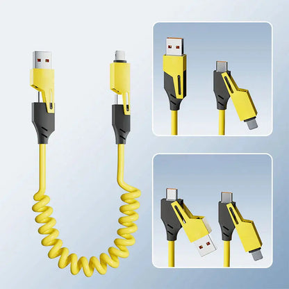 Rynx | 4-in-1 retractable charging cable for ultra-fast charging