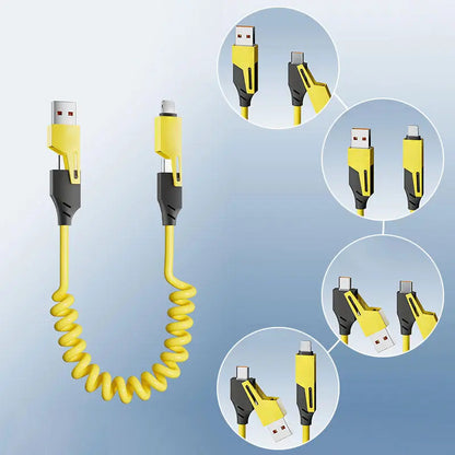 Rynx | 4-in-1 retractable charging cable for ultra-fast charging