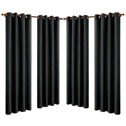 Rynx | 4-Pack: Faux-Silk Grommet Panels with Eyelets