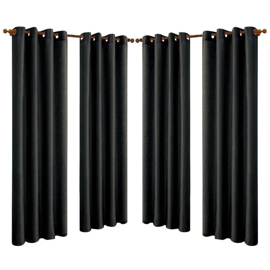 Rynx | 4-Pack: Faux-Silk Grommet Panels with Eyelets