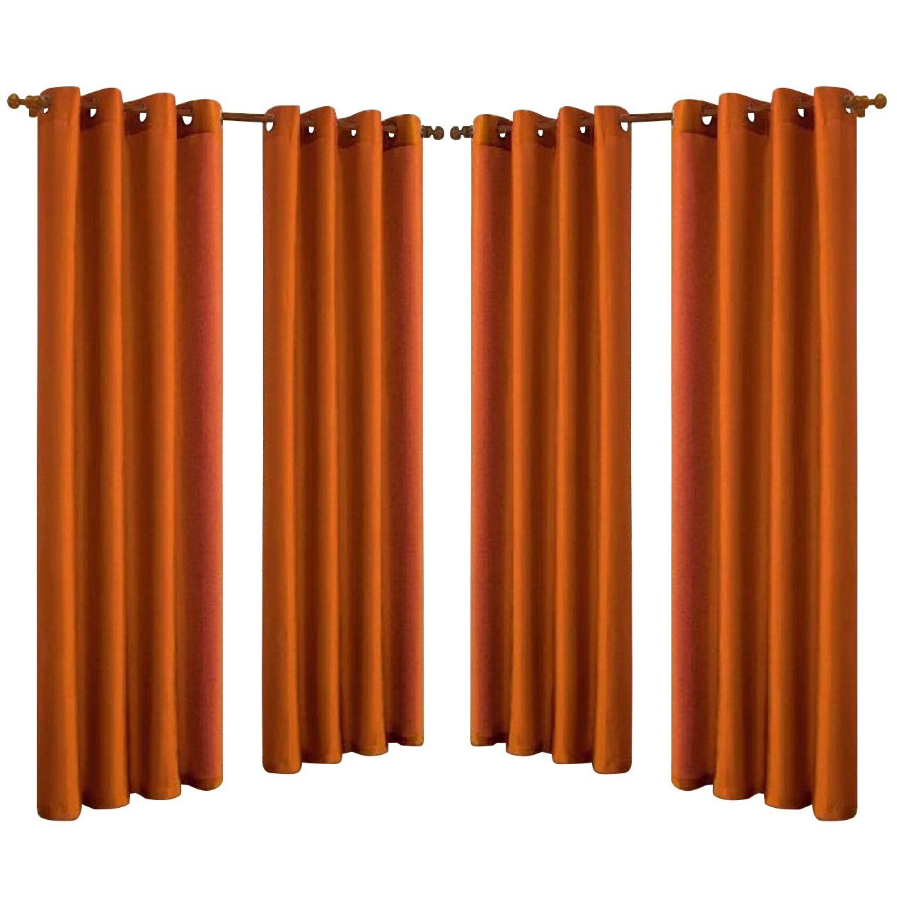 Rynx | 4-Pack: Faux-Silk Grommet Panels with Eyelets