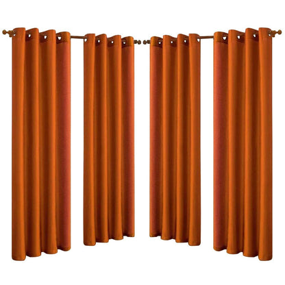 Rynx | 4-Pack: Faux-Silk Grommet Panels with Eyelets
