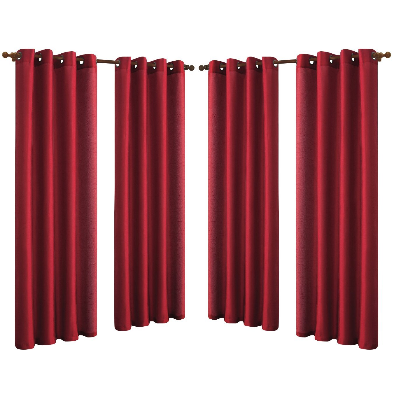 Rynx | 4-Pack: Faux-Silk Grommet Panels with Eyelets