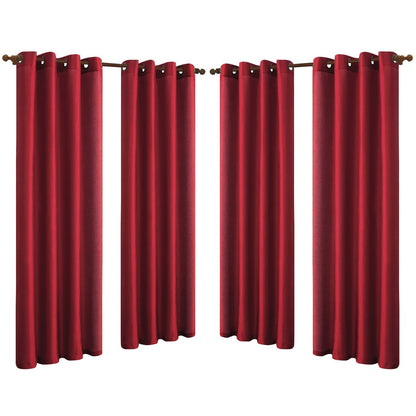 Rynx | 4-Pack: Faux-Silk Grommet Panels with Eyelets