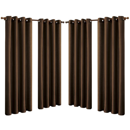 Rynx | 4-Pack: Faux-Silk Grommet Panels with Eyelets