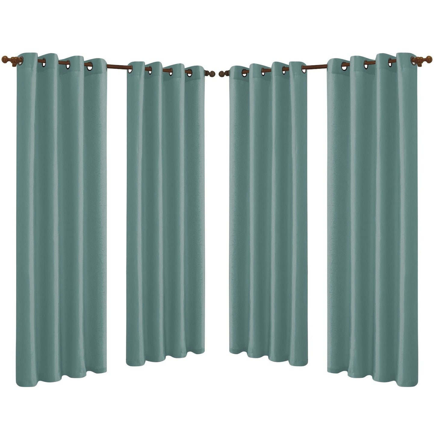 Rynx | 4-Pack: Faux-Silk Grommet Panels with Eyelets