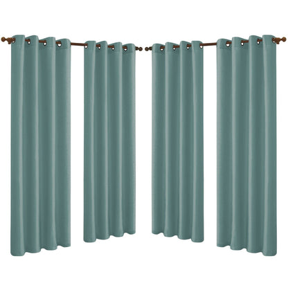 Rynx | 4-Pack: Faux-Silk Grommet Panels with Eyelets