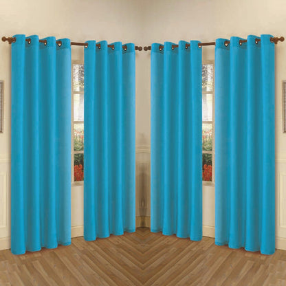 Rynx | 4-Pack: Faux-Silk Grommet Panels with Eyelets