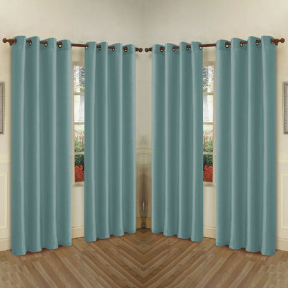 Rynx | 4-Pack: Faux-Silk Grommet Panels with Eyelets