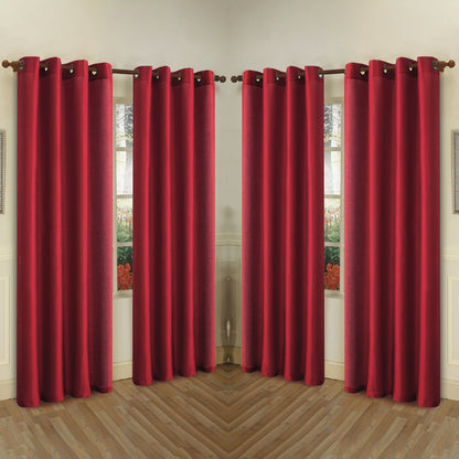 Rynx | 4-Pack: Faux-Silk Grommet Panels with Eyelets