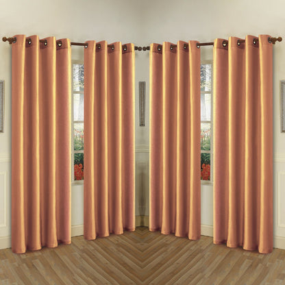 Rynx | 4-Pack: Faux-Silk Grommet Panels with Eyelets