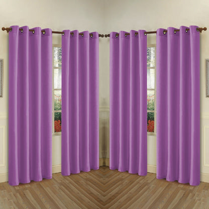 Rynx | 4-Pack: Faux-Silk Grommet Panels with Eyelets