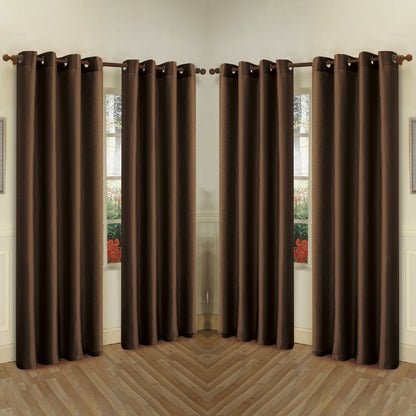 Rynx | 4-Pack: Faux-Silk Grommet Panels with Eyelets