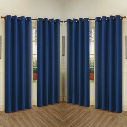 Rynx | 4-Pack: Faux-Silk Grommet Panels with Eyelets