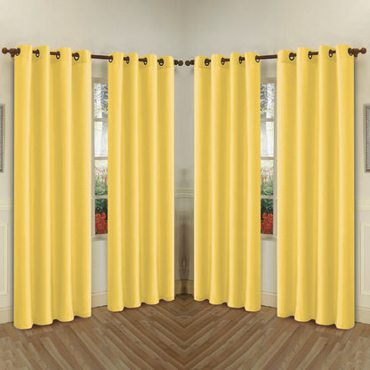 Rynx | 4-Pack: Faux-Silk Grommet Panels with Eyelets