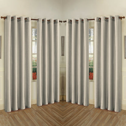Rynx | 4-Pack: Faux-Silk Grommet Panels with Eyelets