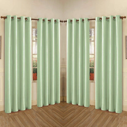 Rynx | 4-Pack: Faux-Silk Grommet Panels with Eyelets