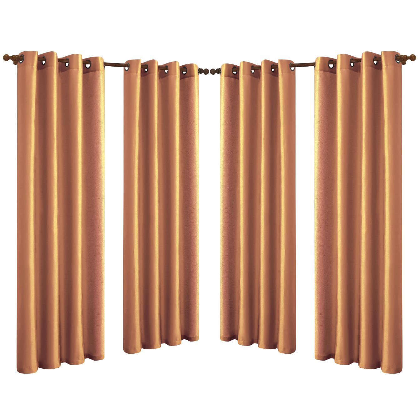 Rynx | 4-Pack: Faux-Silk Grommet Panels with Eyelets