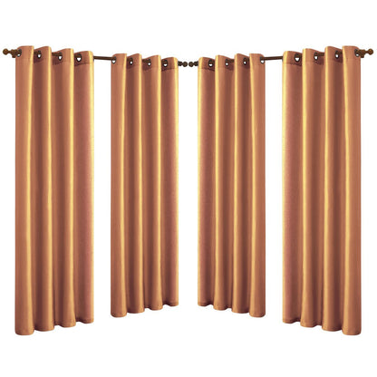 Rynx | 4-Pack: Faux-Silk Grommet Panels with Eyelets
