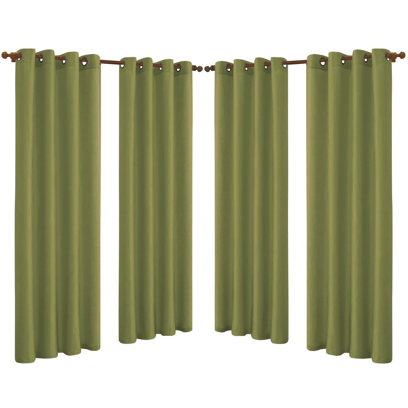 Rynx | 4-Pack: Faux-Silk Grommet Panels with Eyelets