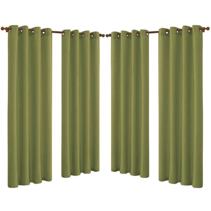Rynx | 4-Pack: Faux-Silk Grommet Panels with Eyelets