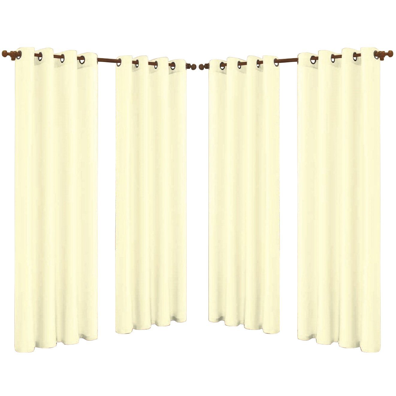 Rynx | 4-Pack: Faux-Silk Grommet Panels with Eyelets
