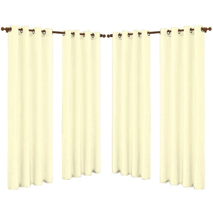 Rynx | 4-Pack: Faux-Silk Grommet Panels with Eyelets