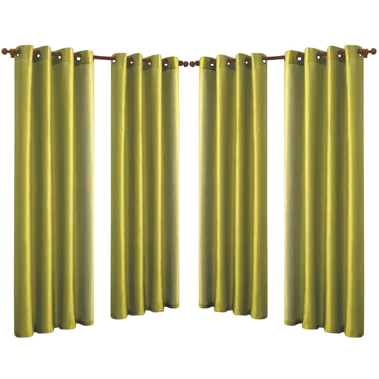 Rynx | 4-Pack: Faux-Silk Grommet Panels with Eyelets