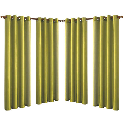 Rynx | 4-Pack: Faux-Silk Grommet Panels with Eyelets