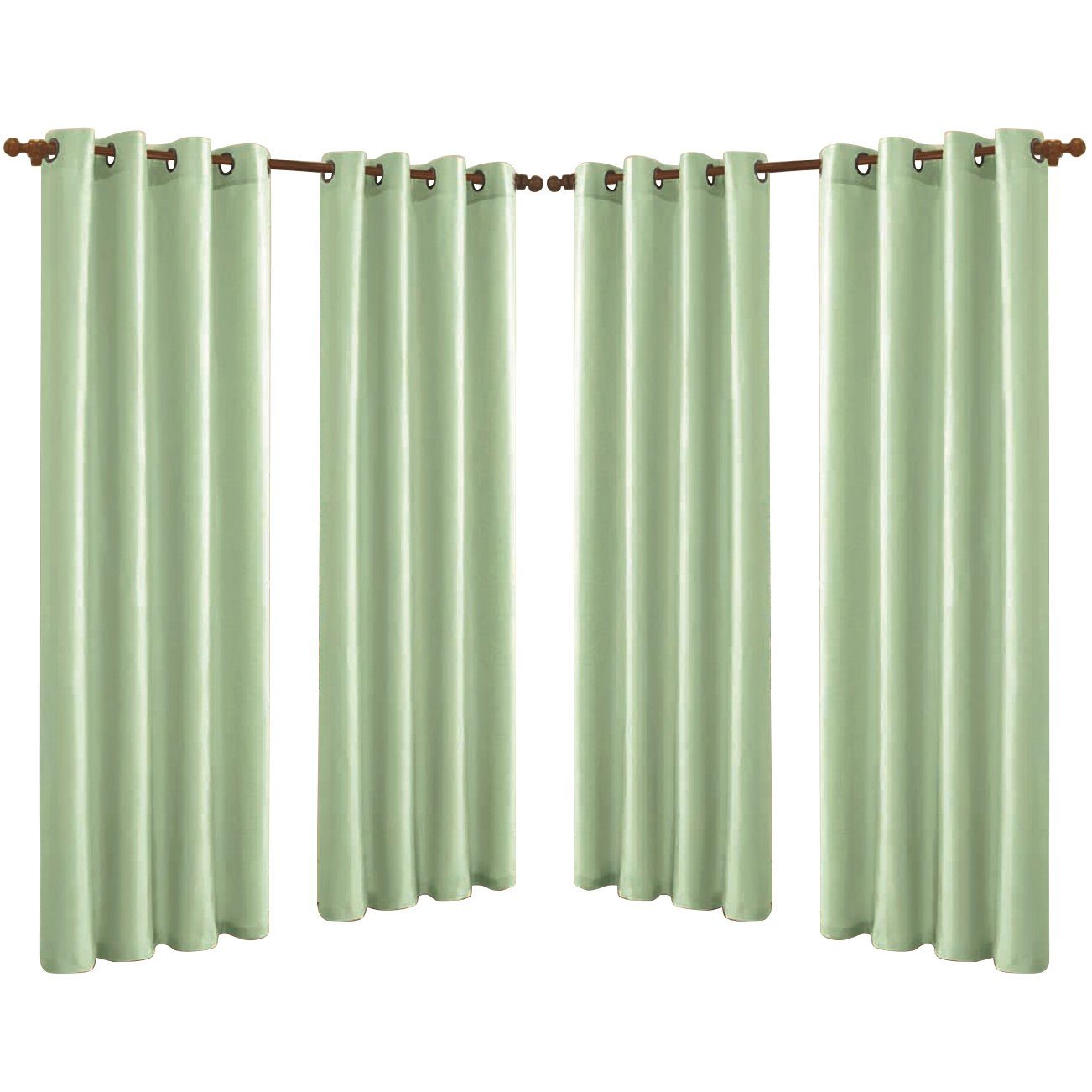 Rynx | 4-Pack: Faux-Silk Grommet Panels with Eyelets