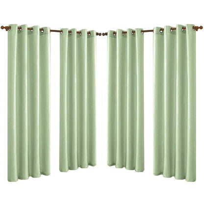 Rynx | 4-Pack: Faux-Silk Grommet Panels with Eyelets